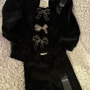 First Impressions Black and Gold Kids Matching Set